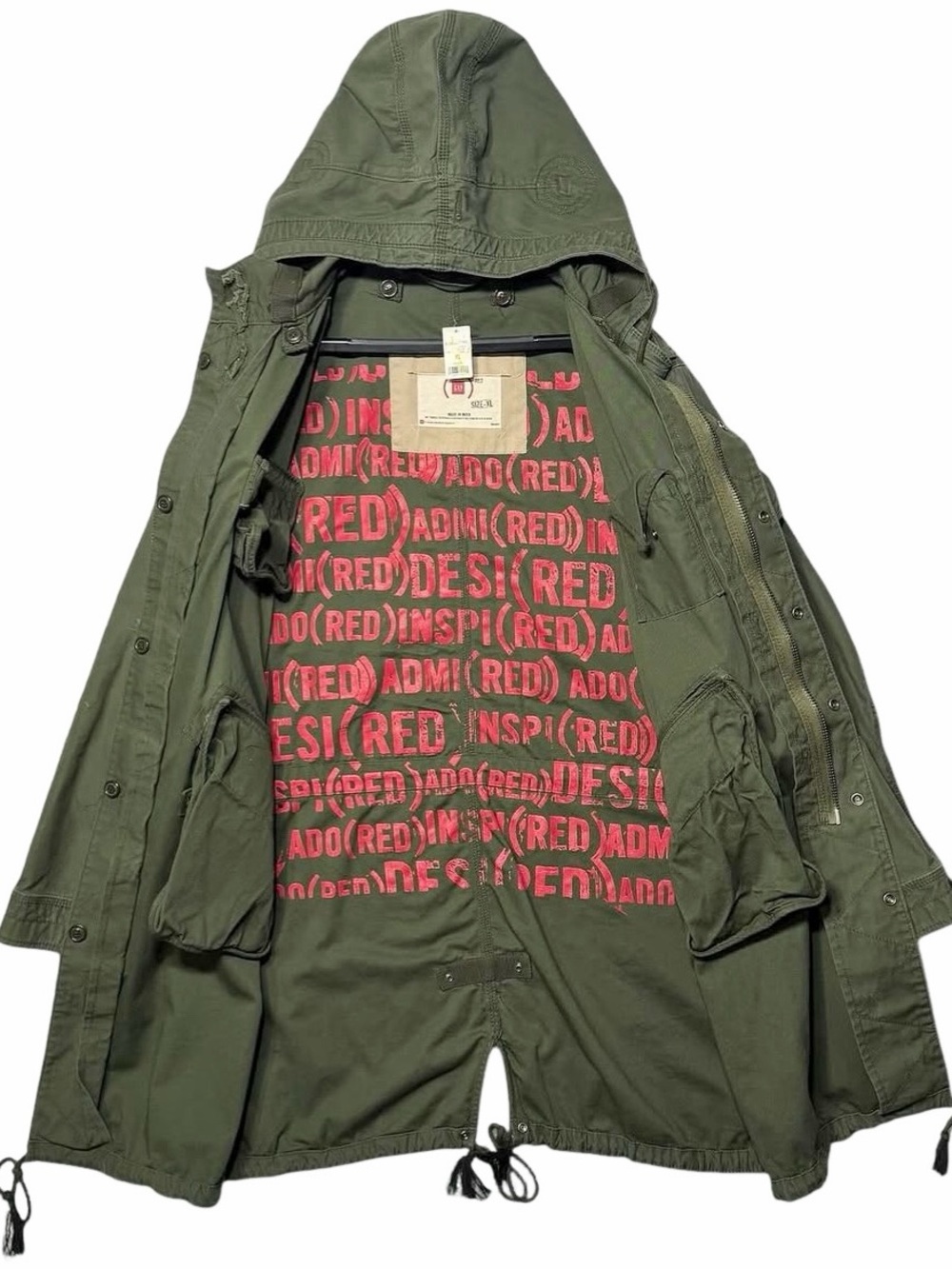 MINT Vintage GAP x Product (RED) Bono Mod Fishtail Parka Army Green XL